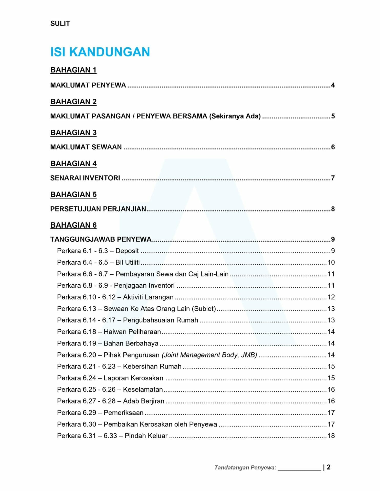 Surat Perjanjian Sewa Rumah 2022 - Image 3