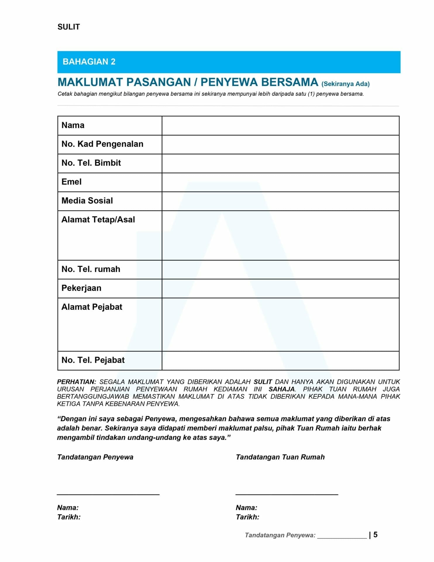 Surat Perjanjian Sewa Rumah 2022 - Image 6
