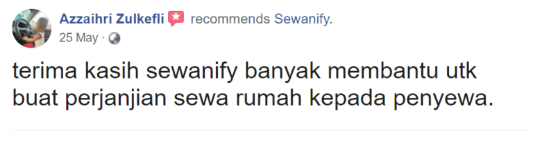 Contoh Surat Perjanjian Sewa Rumah Sewanify - testimoni 3