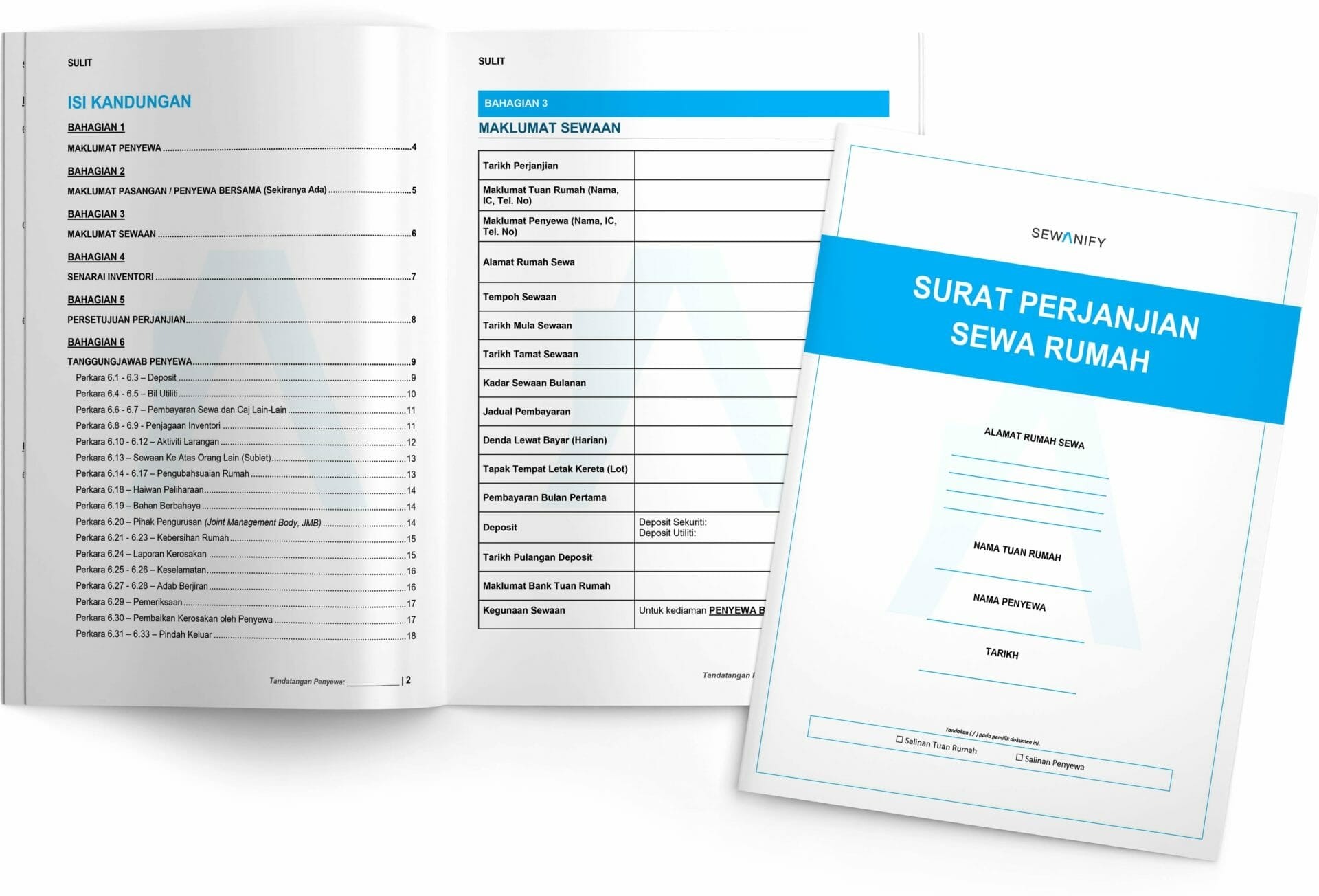 Perjanjian Sewa Rumah Sewanify - Mockup