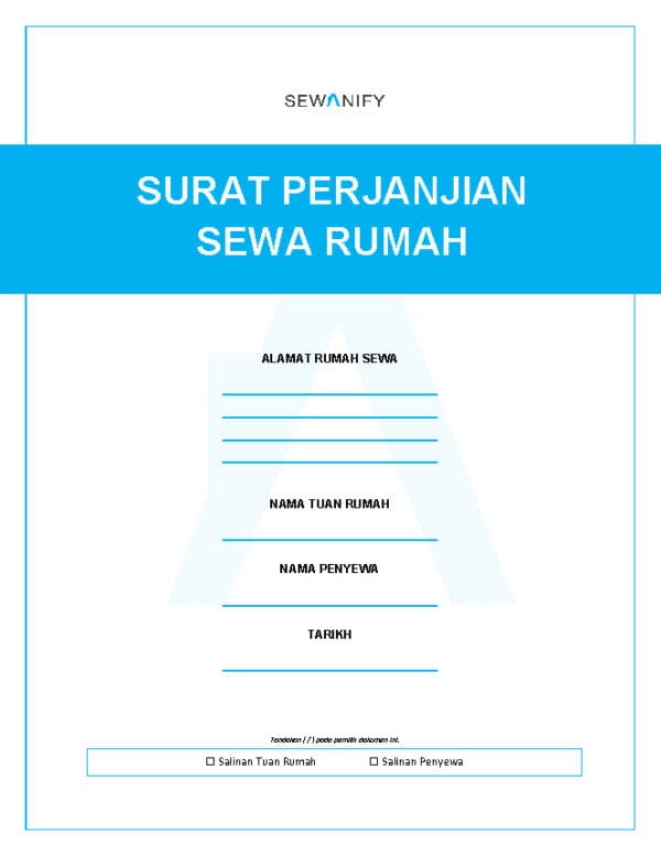 Surat Perjanjian Sewa Rumah 2023 - Image 3